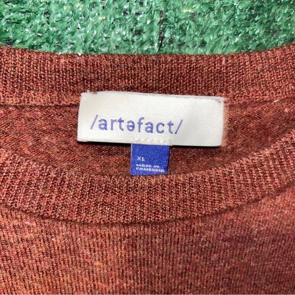 Vintage Artefact Sweater Men's XL Brown Pullover Grunge - Picture 3 of 3